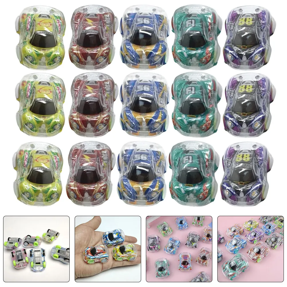 

25 миниатюрных машинок на инерционном ходу для детей, маленькие машинки с фрикционным приводом, пластиковые машинки с мультяшным дизайном, разные стили