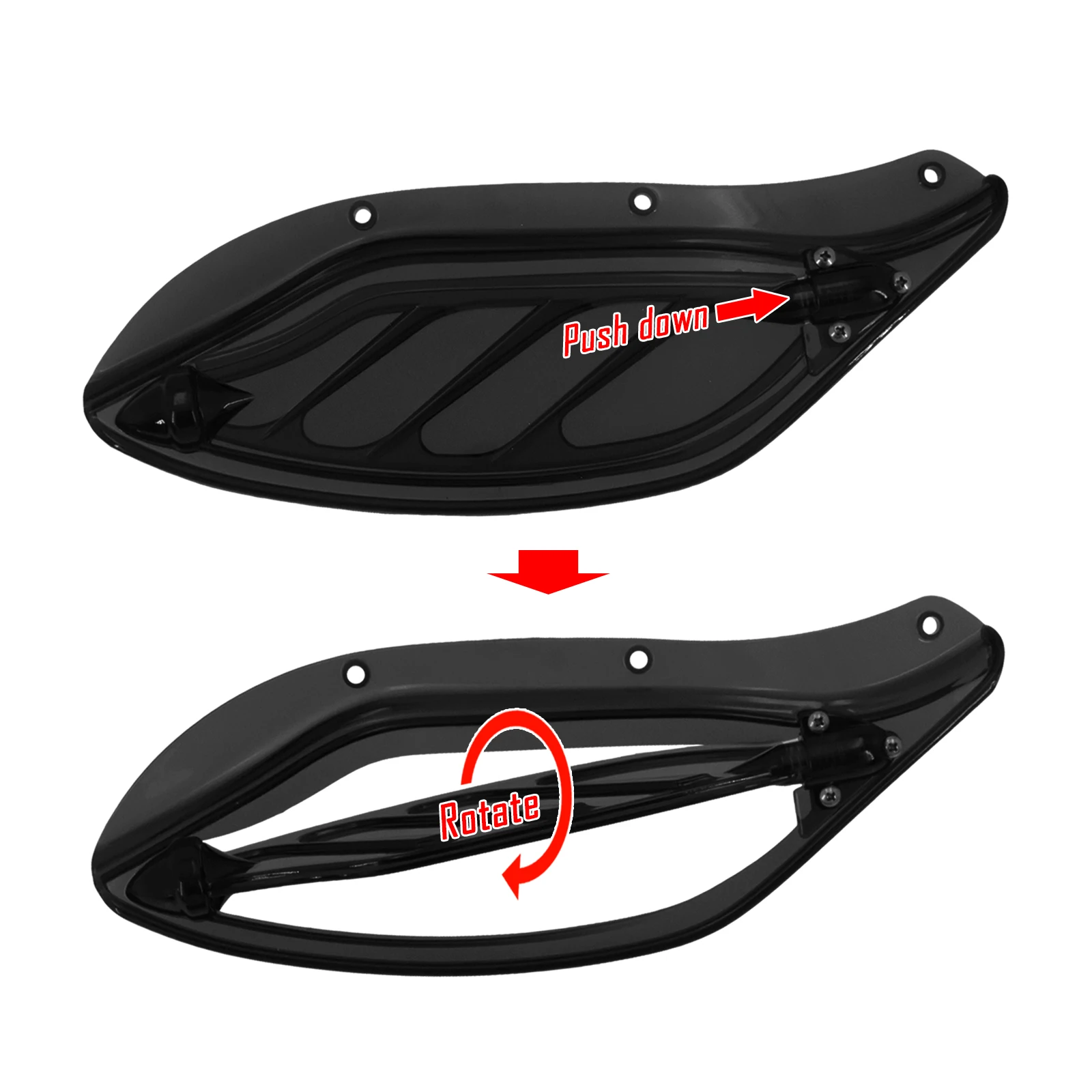 Motorcycle ABS Adjustable Windshield Side Wing Air Deflector Fairing For Harley Touring Electra Glide Street Glide CVO 1996-2013