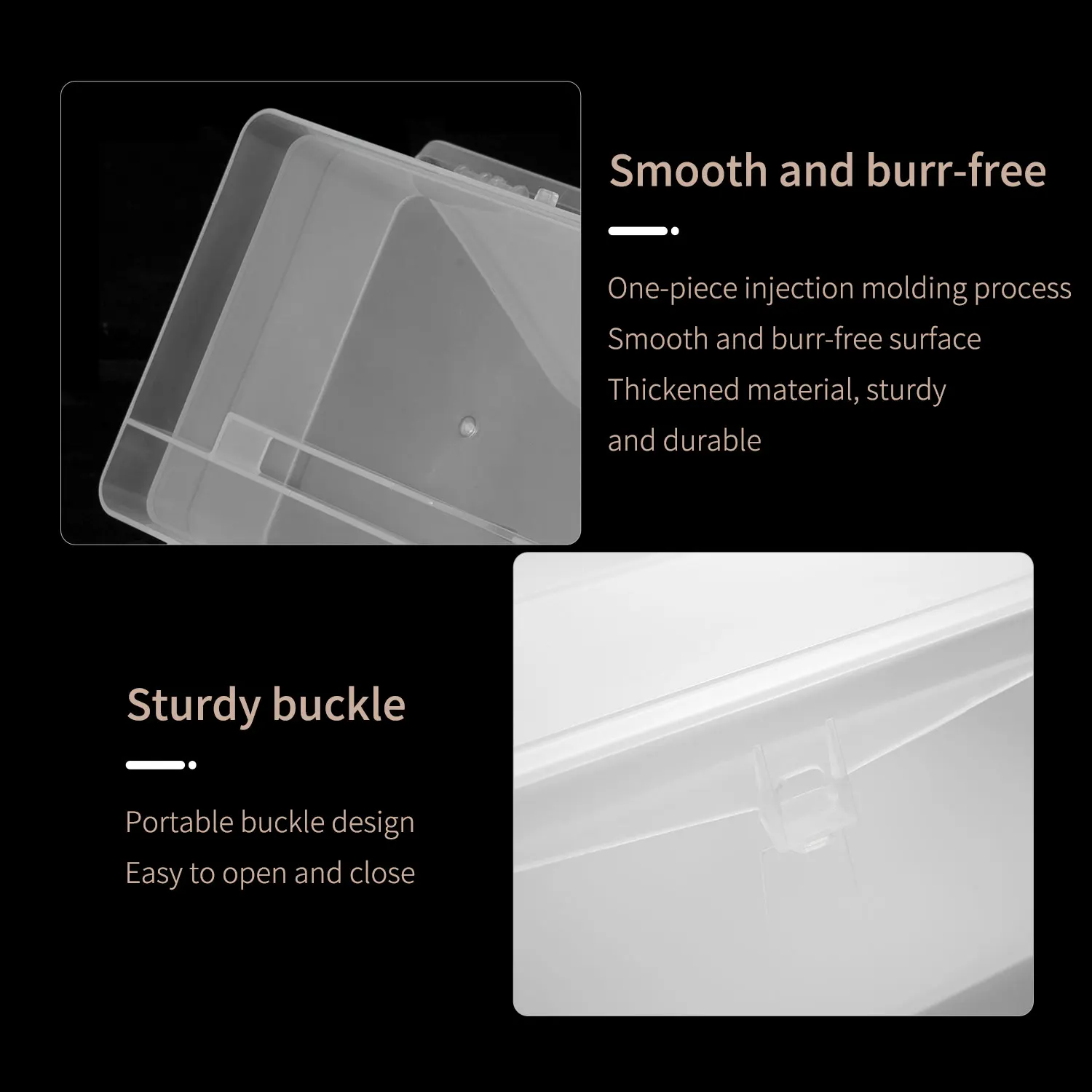 Dual-Open 2-Tier Super Capacity Pp Storage Box for Nail Tools Gel Polish Empty Nail Art Organizer Brush File Manicure Container image 5