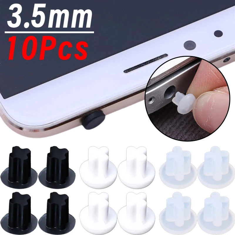 Silicone Earphone Hole Anti Dust Plug for Mobile Phone Tablet Laptop Computer MP3 Headphone Jack Protector Caps 3.5mm Universal