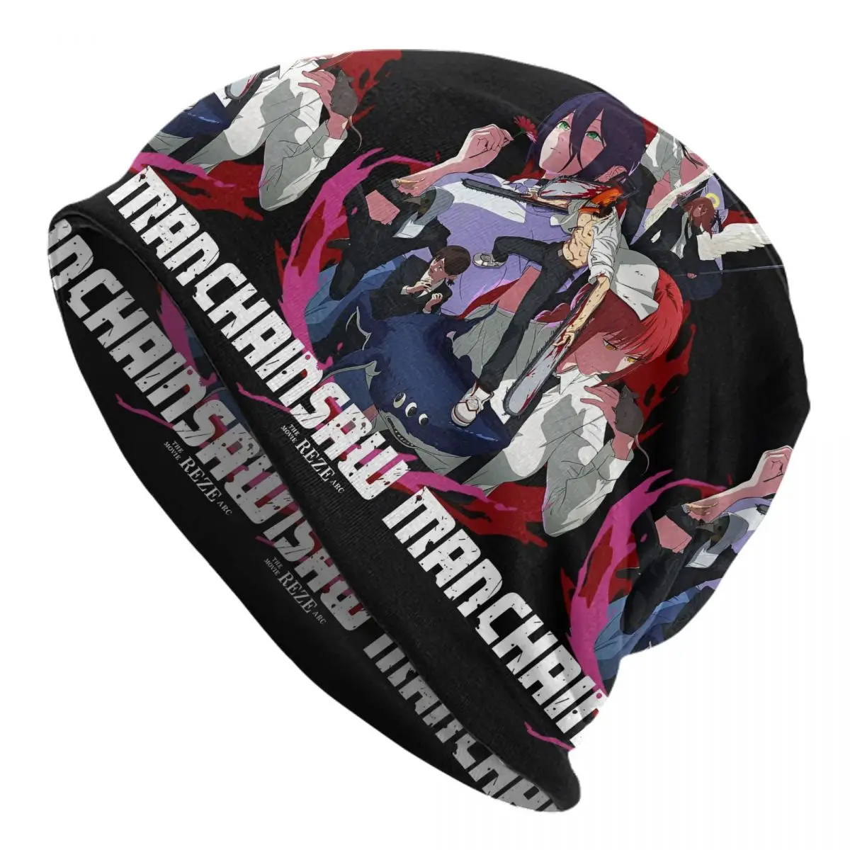 Chainsaw Man Reze Skullies Beanies Hat Makima Power Aki Denji Summer Men Women Outdoor Caps Warm Thermal Elastic Bonnet
