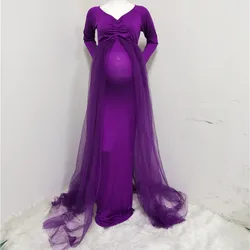 Sexy Maternity Photography Dresse Props Shoulderless Pregnancy Long Dress Maxi Gown Baby Showers For Pregnant