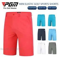 Pantaloncini da golf da uomo PGM Pantaloncini sportivi casual da esterno estivi Abbigliamento da golf traspirante elastico Pantaloni dritti da uomo ad asciugatura rapida 2XS-3XL