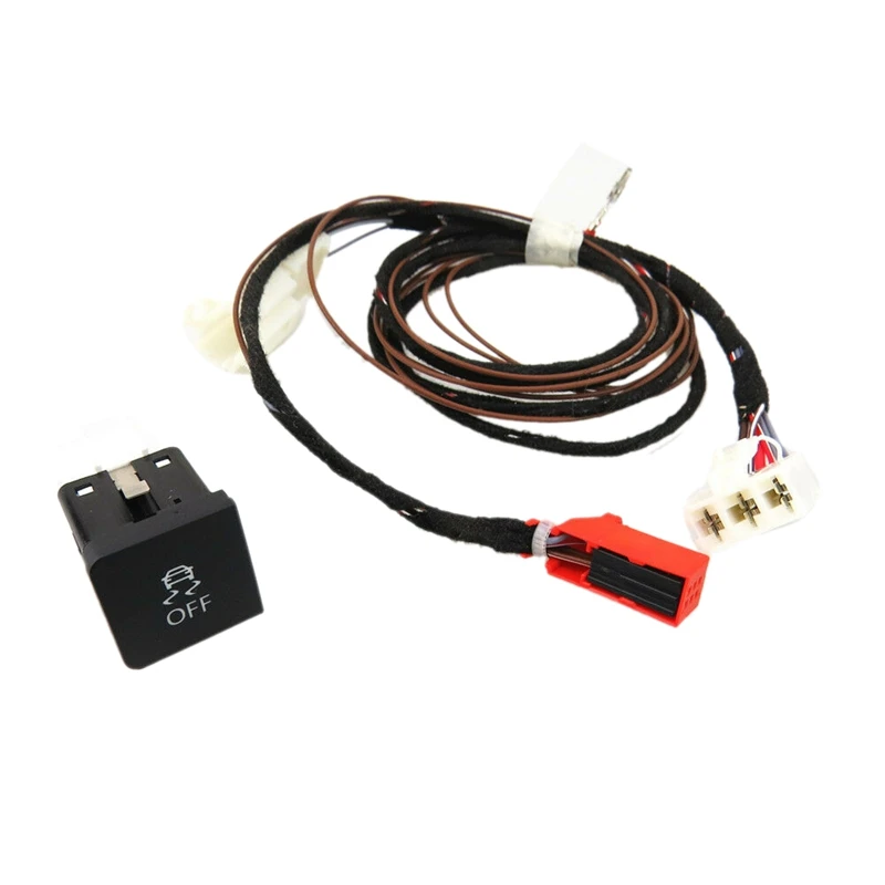 

Car ESP OFF ASR Switch Button With Cable Harness Plug Auto Accessories For Golf MK6 Jetta 5 MK5 6 1KD927117