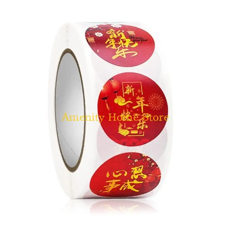 F26C Adesivi Capodanno cinese Etichetta autoadesiva con caratteri Fu Sigillo Festival