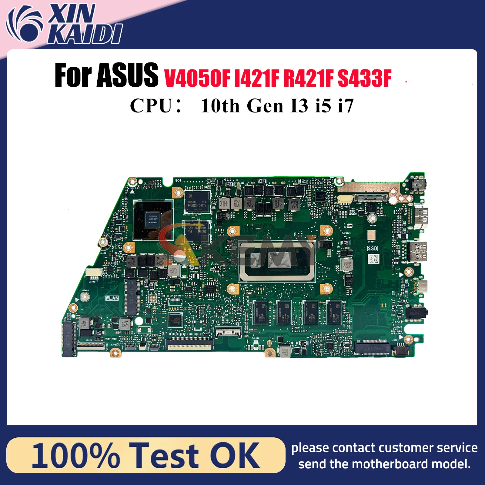 

X421FL Laptop Motherboard For ASUS X421FAY X421FQY X421F X421FL I421F R421F X421FPY S433F V4050F Mainboard W/ 10th Gen I3 i5 i7