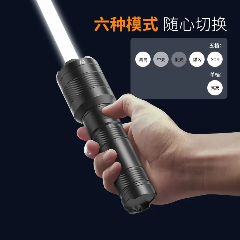 Led Flashlight White Laser Flashlight LEP Flashlight Ultra Long Range Tactical Bright Light Tactical Military Portable Lighting