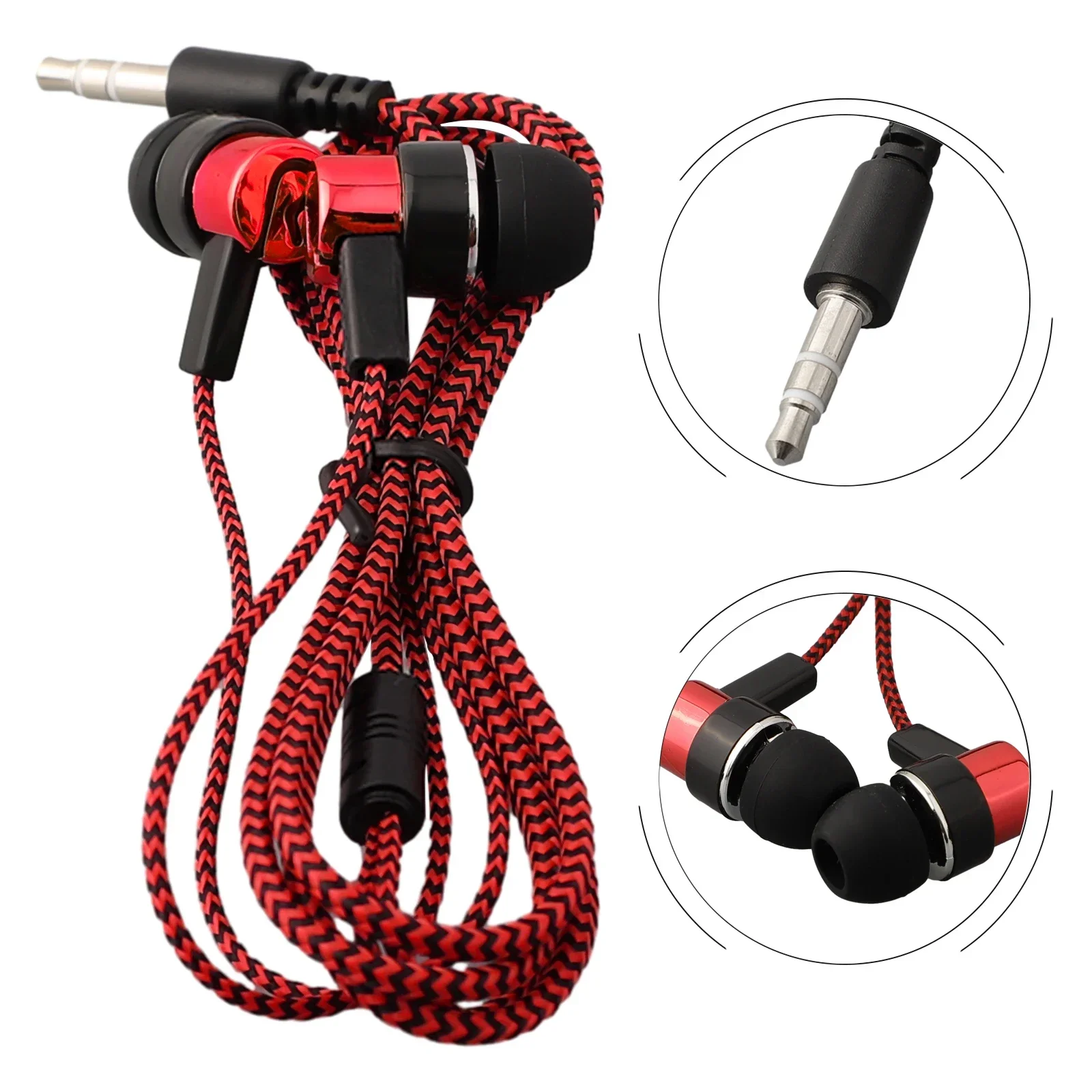 1pc 3.5mm In-Ear Wired Headphone 2 Basic Box Bass Stereo Earbuds Mobile Headphone Noise Cancelling Superb Bass Stereo Earphone