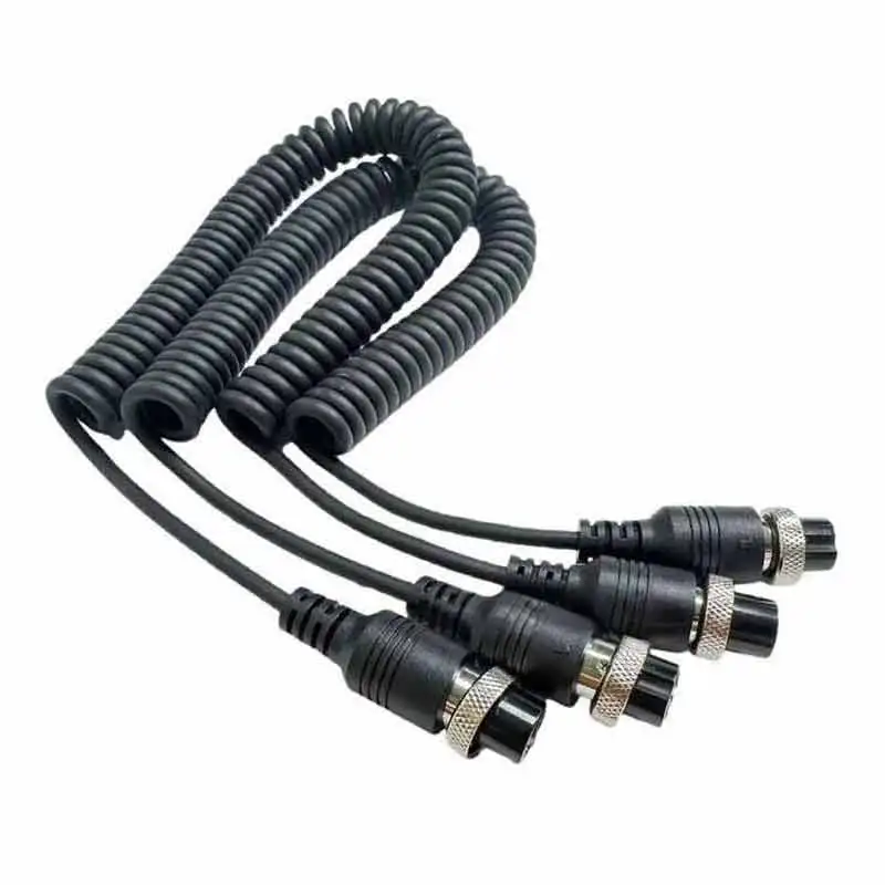 GX16 Spring Dual Female Head Wire Waterproof Injection Molded Connection Cable 3Pin Power Cord 4 5 Pin Extension Line 2.5-5Meter