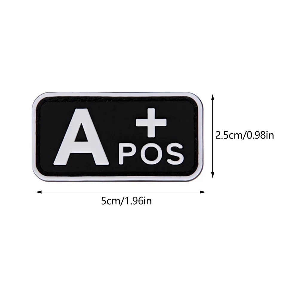 3D PVC نوع الدم مجموعة التصحيح المطاطي التكتيكي A + B + AB + O + إيجابي POS A- B- AB- O- سلبي NEG - شارة النمط العسكري