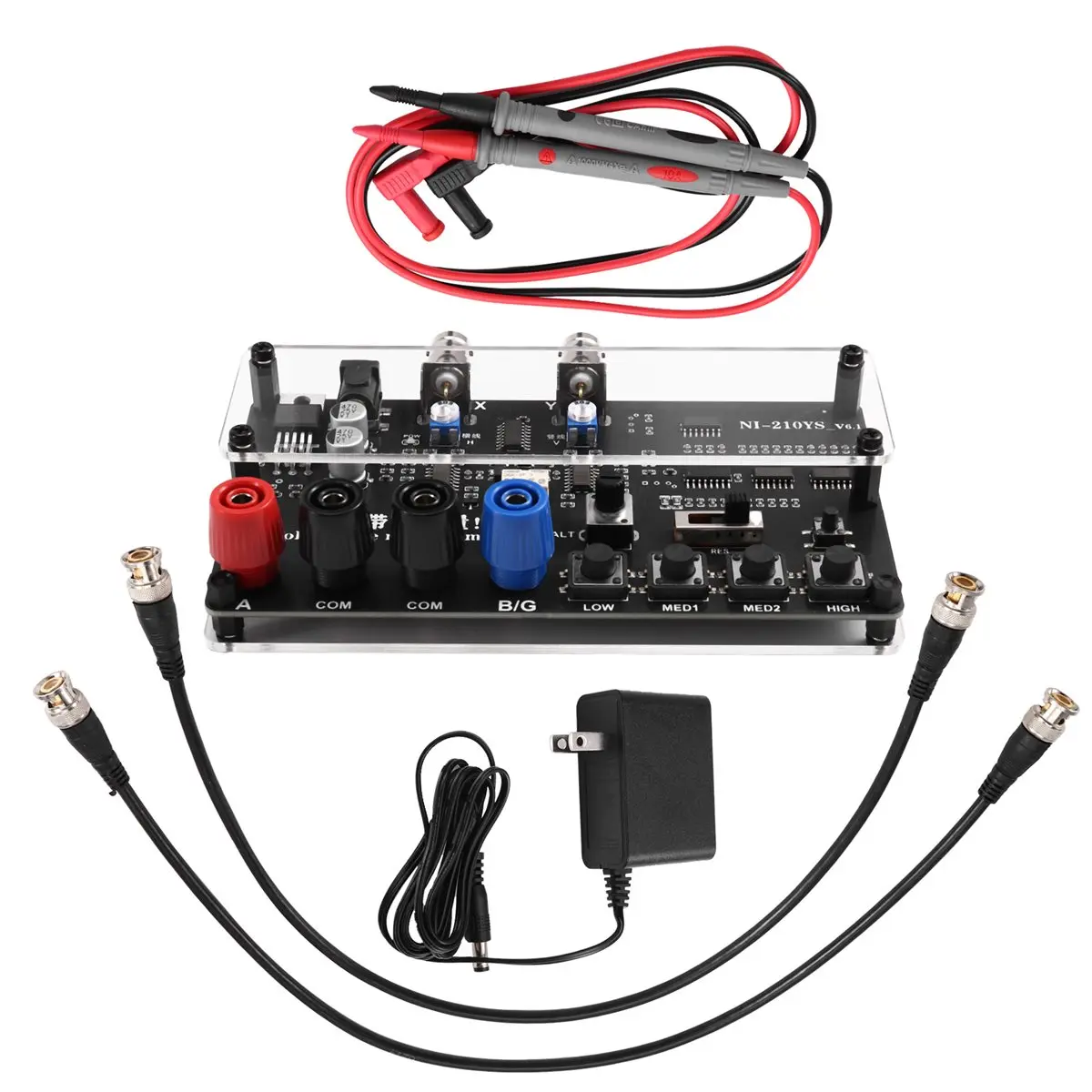 fitfit VI Curve Tester Two-Channel Input (Acrylic Version Dual-Channel Display) Shows Four Test Frequencies US Plug