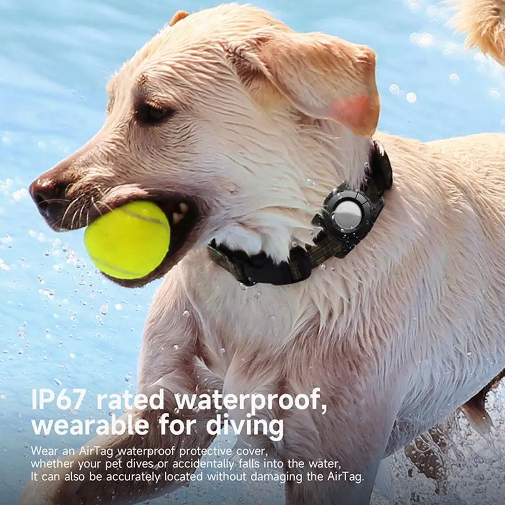 For Apple Airtag Case Dog Cat Collar GPS Finder IP67 Waterproof Protective Case For Apple Air Tag Tracker Holder