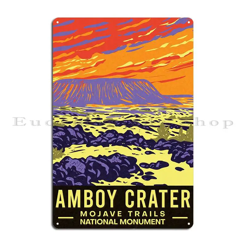 Amboy Crater Metal Sign Party Cinema Customized Wall Decor Wall Mural Tin Sign Poster