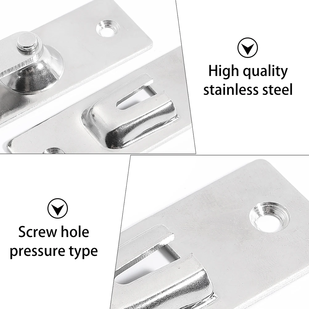 

2pcs 90 Degree Stainless Steel Latch Toggle Sliding Barn Door Security Bolt Hardened Durable Thick Design Easy Installation Pet