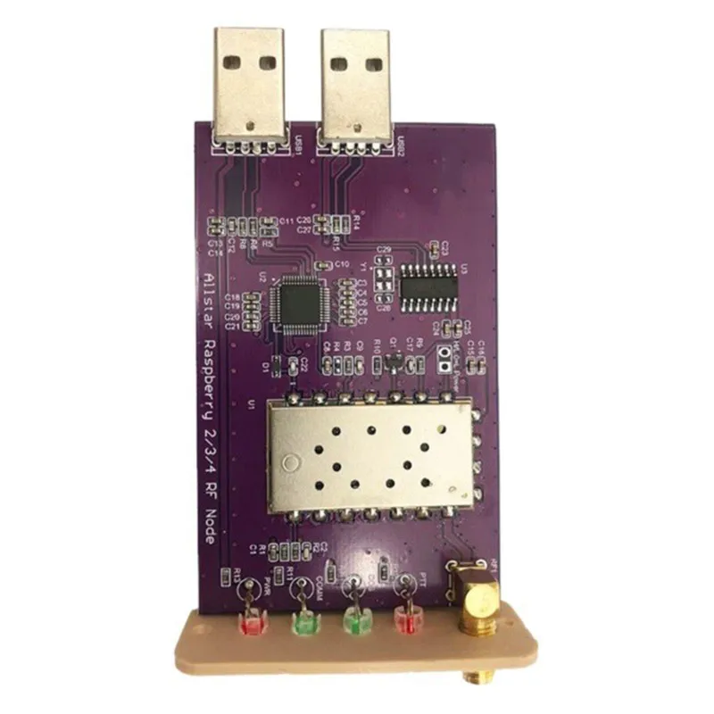 [DTC4]Portable Radio Interface SR110U SA818 SHARI for Raspberry Pi 2/3/4 Ham Allstar Node UHF 1000MW with Case Hotspot