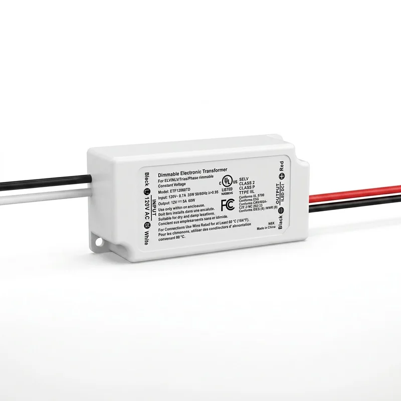 Dimmable LED Driver AC 100-130V to DC 12V/ 24V 2.5A/4A/5A 60W 96W Dimmable Power Supply Black/White
