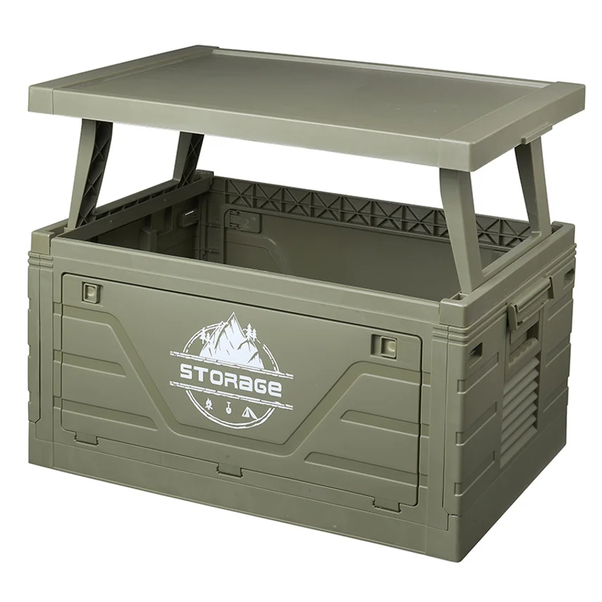 Outdoor Camping Storage Box, Household Car Trunk Camping Folding Box, Large-capacity Plastic Storage Box