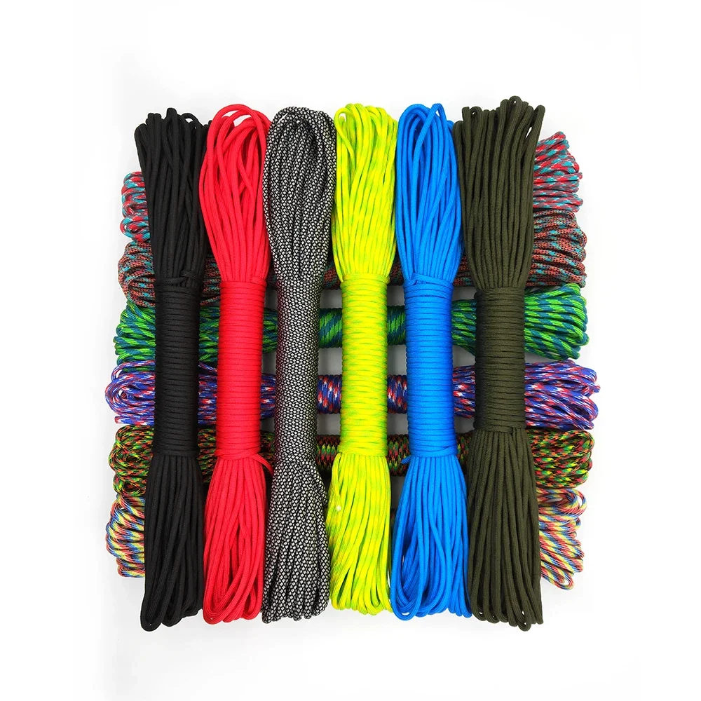 31 Meters Dia.4mm 9 stand Cores Paracord  Survival Parachute Cord Lanyard Camping Climbing Camping Rope Hiking Clothesline Corde