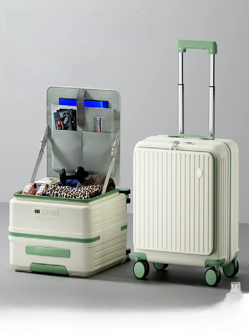 urban-simple-style-abs-pc-luggage-bag-with-pull-rod-deep-warehouse-side-opening-boarding-box-for-short-trips-20x30x40cm