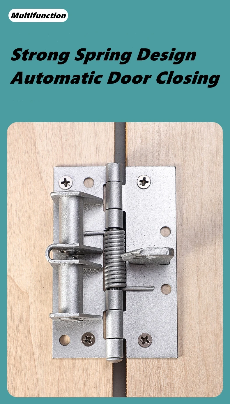 Automatic Door Closer Hinge FFurniture Fittings Hardware Multi-function Detachable Self Closing Spring Hinge Positioning Closer