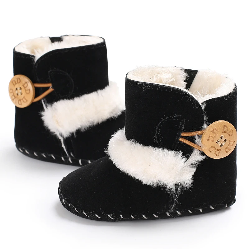 Nuovo inverno bambino peluche addensato suola in gomma calda antiscivolo stivali da neve per neonati Indoor e Outdoor primo passo scarpe da passeggio