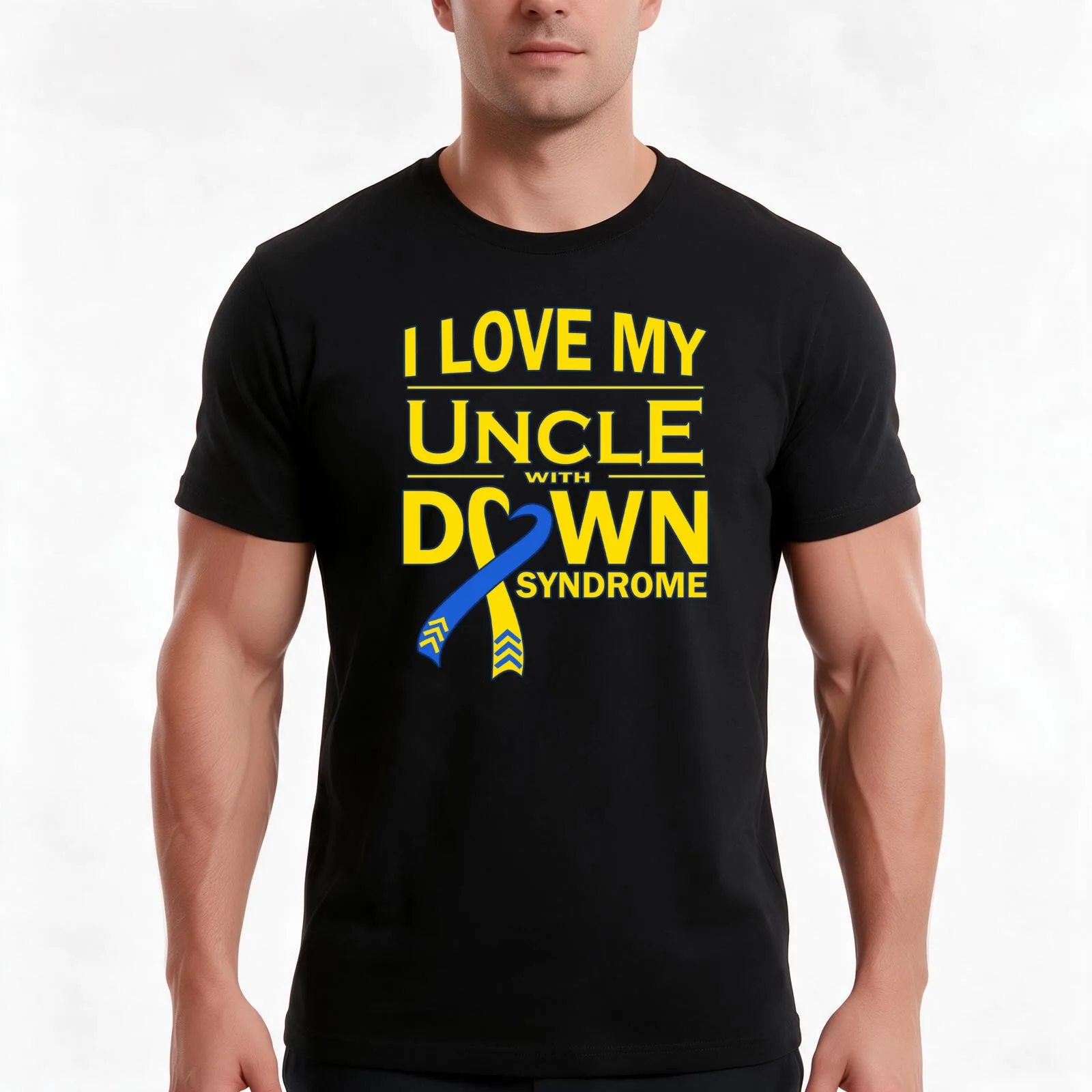 I Love My Uncle with Down Syndrome Men T Shirt t shirts for man pack cotton