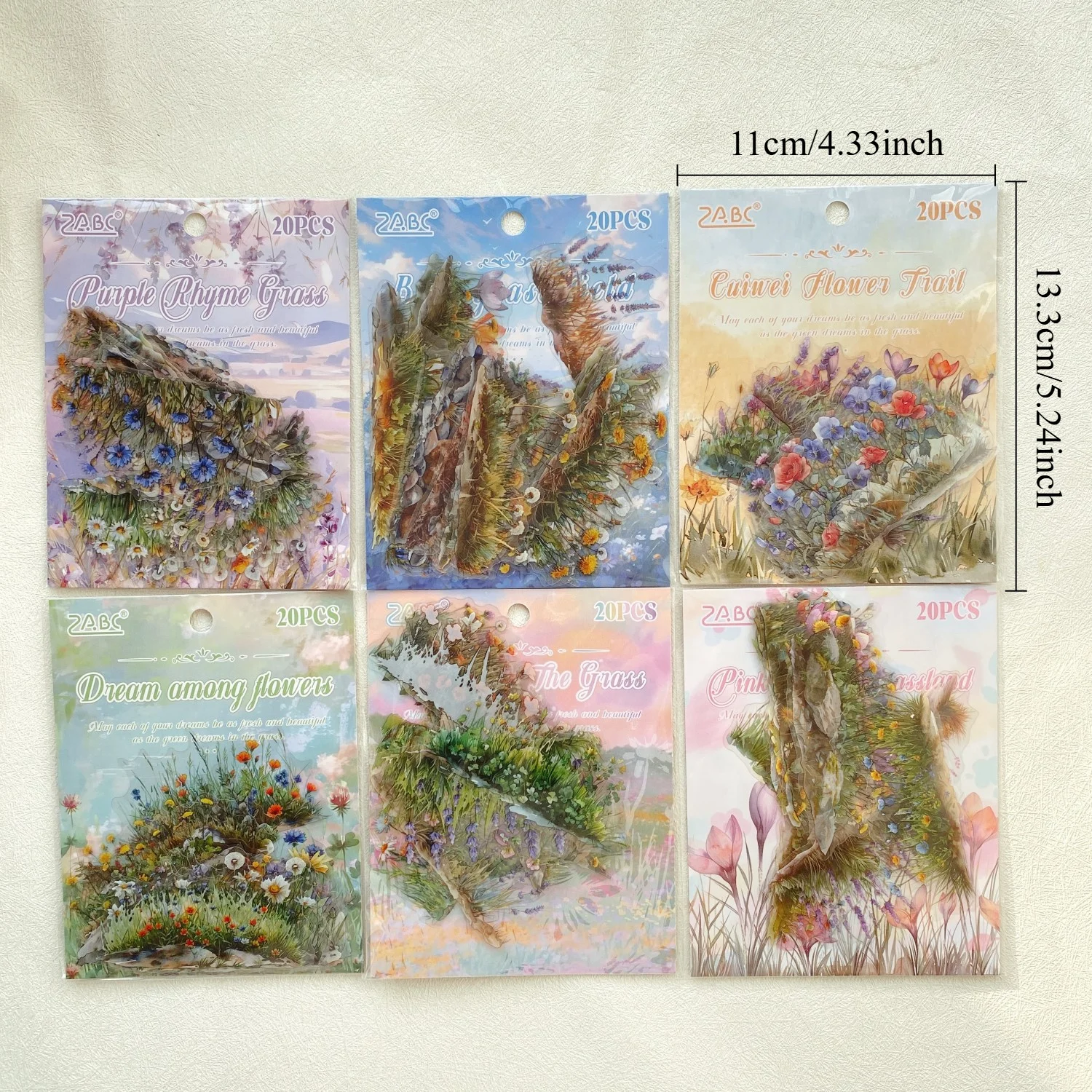 20 unidades/pacote flor pet adesivos plantas verdes pet adesivos mão conta diy decoração adesivos para planejador lixo diário colagem