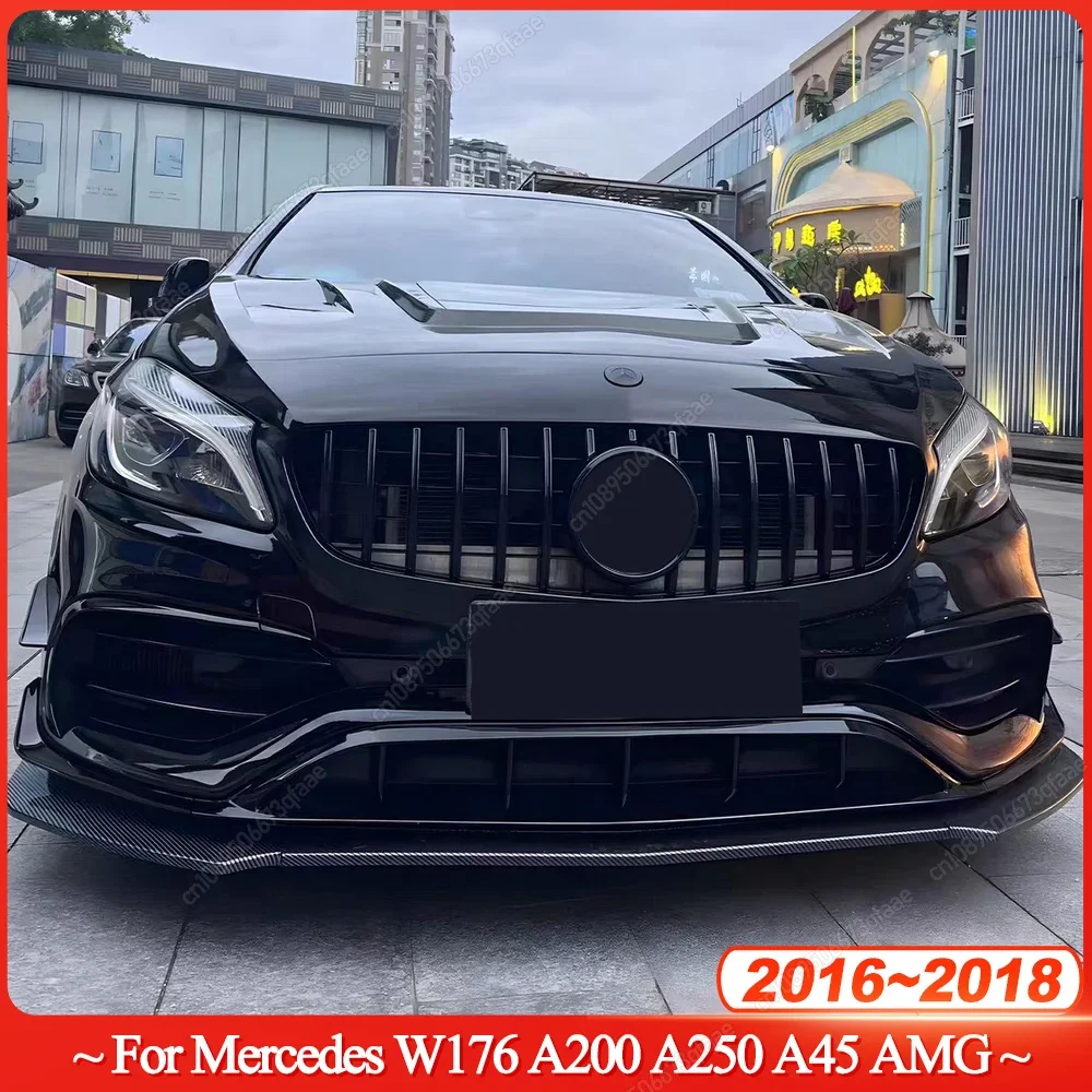 

GT Style Front Grille Bumper Grill Gloss Black Cover For Mercedes Benz W176 A160 A180 A200 A220 A250 A45 AMG Facelift 2016-2018