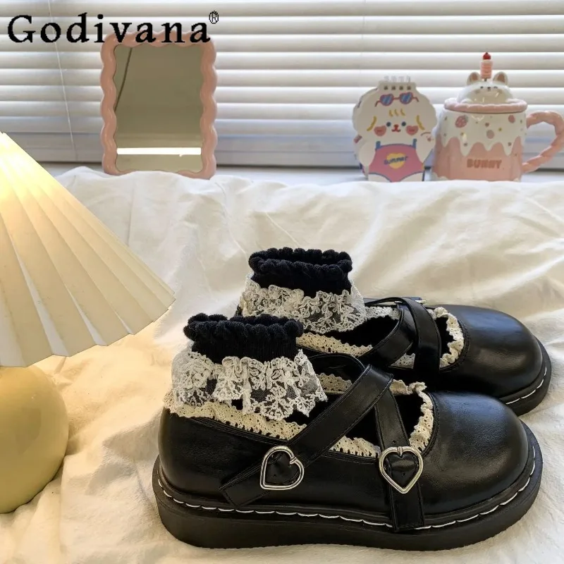 

Оригинальные туфли JK в японском стиле Лолиты для девочек, осень 2022, туфли в британском стиле в стиле ретро, женские туфли на толстой подошве с круглым носком