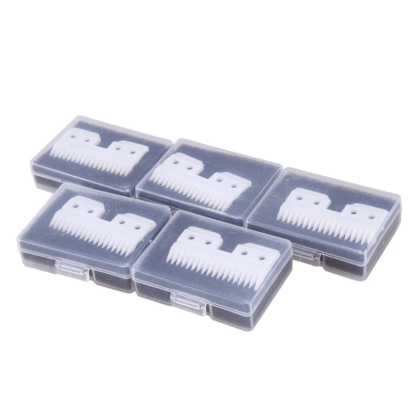 Y21A 12Pcs Replaceable Ceramic 18 Teeth Pet Ceramic Clipper Cutting Blade for Oster A5 Series