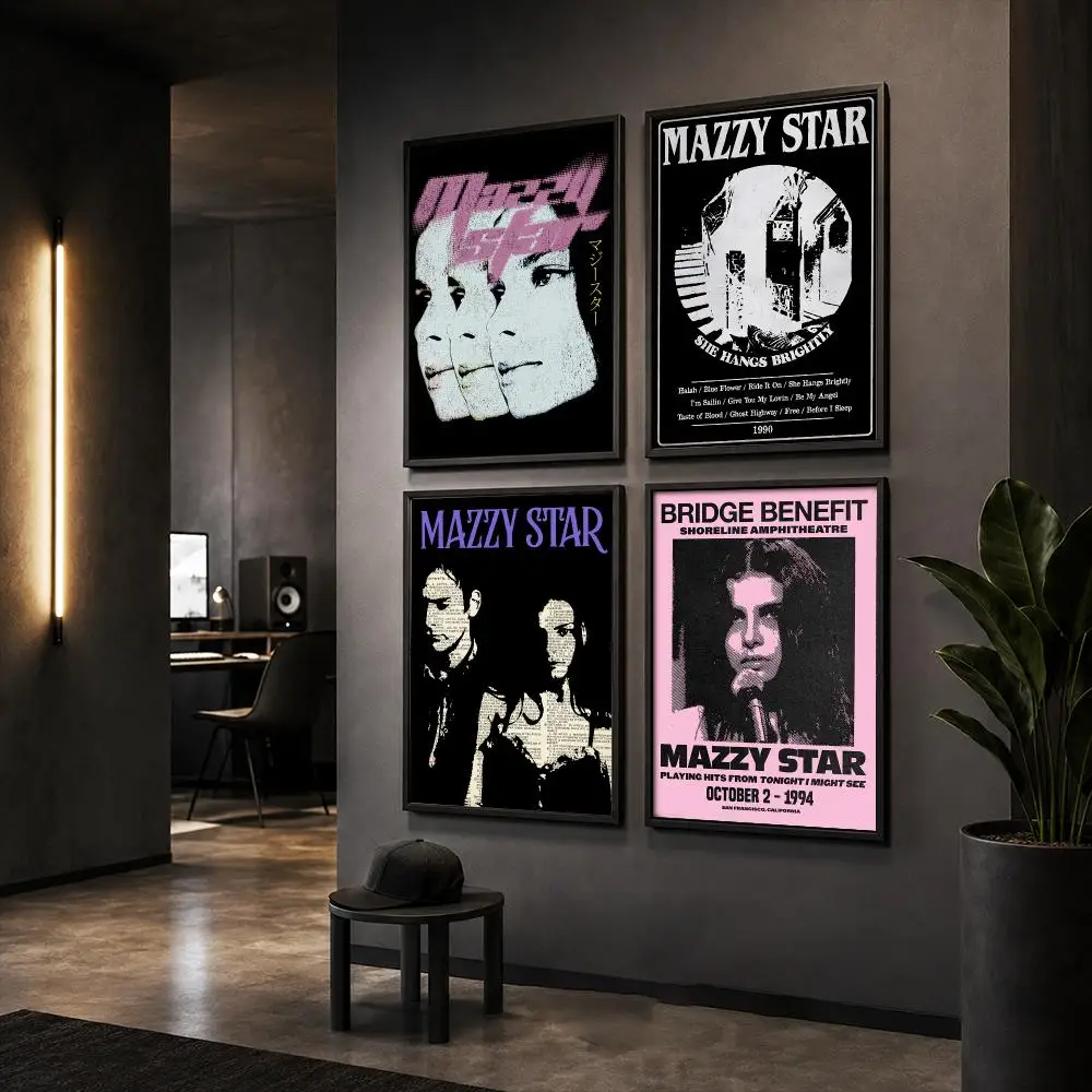 Classic Rock Band M-Mazzy Star Poster Wall Art Print Sticker for Bedroom Living Room Dorm Office Modern Home Decor
