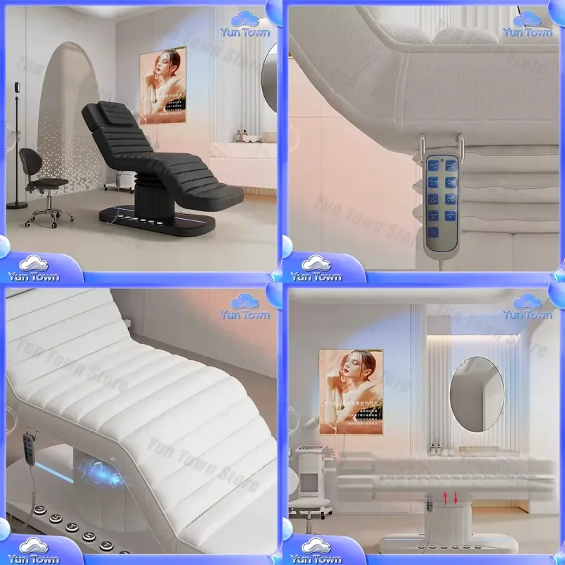 Top Sales Facial Bed for Beauty Salon Spa Lash Extension Table with Electric Lifting Mechanism Adjustable Reclining Chair Bed