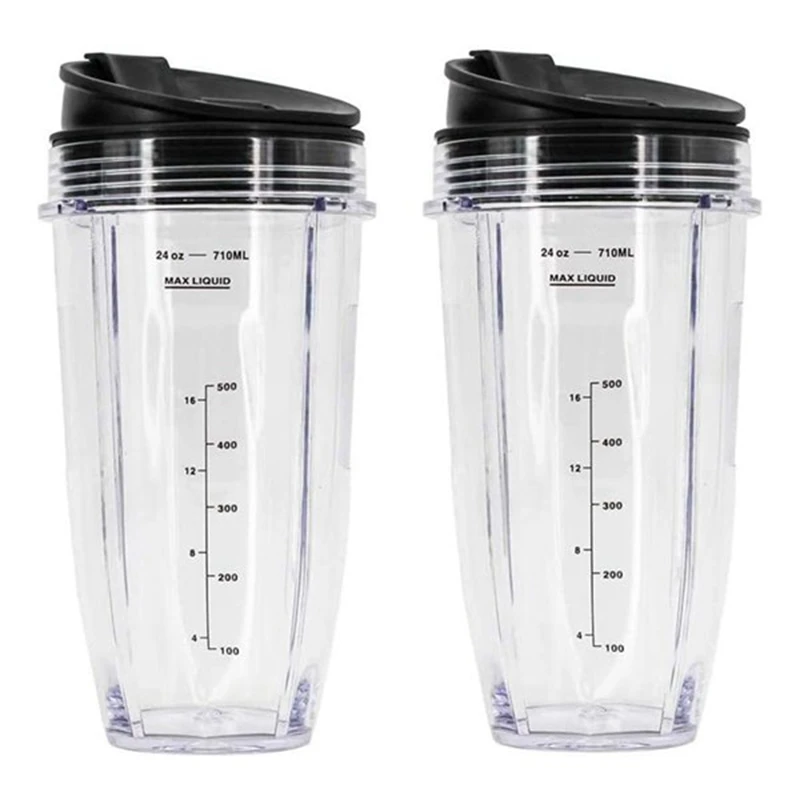 Replacement Blender For Nutri Ninja 24Oz Cups BL480/BL640 /BL680 Nutri Blender Auto IQ Series With Seal Lid & 1Pc Brush-Someday