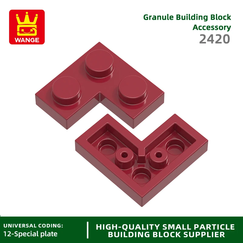 20 Pcs/lot 2420 2x2 Corner Building Block Moc Color Basic Accessories Compatible with Brick DIY Children's Toy Assembly Gift