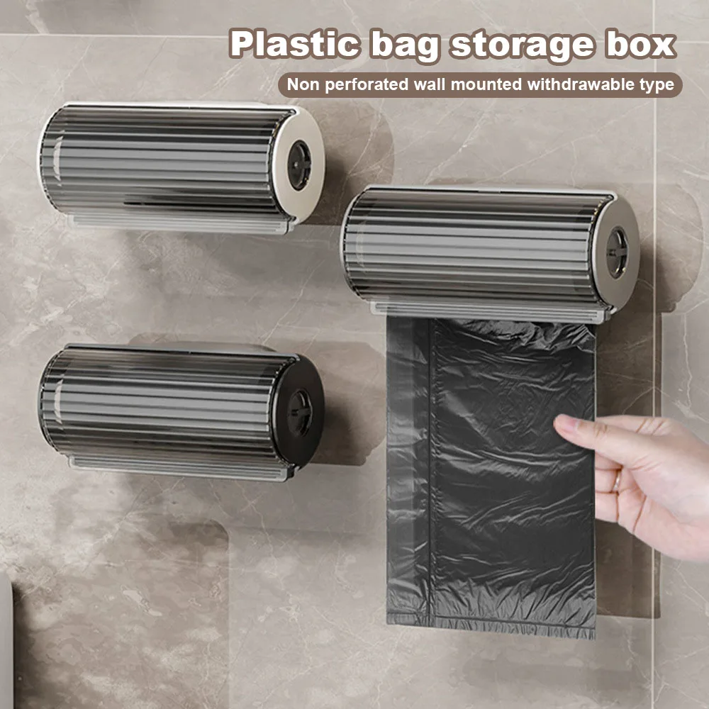 Wall Hanging Trash Bags Holder, Dispensador Portátil, Saco De Lixo De Cozinha, Caixa De Armazenamento, Saco De Plástico, Rack De Armazenamento, Organizador, Recipiente