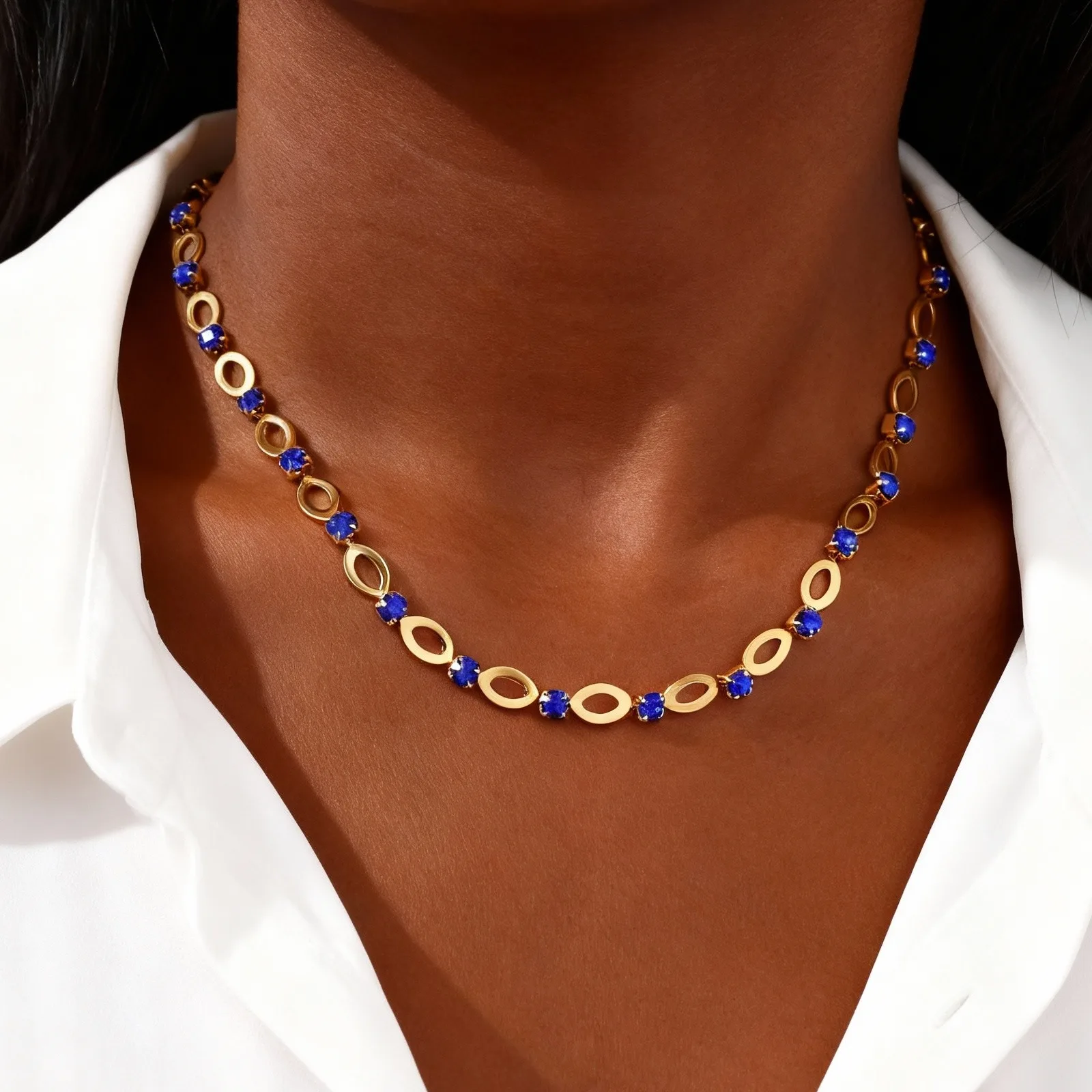 Charm Necklace Dainty - Luxuriöse Halskette mit Zirkonia-Anhänger für Damen,