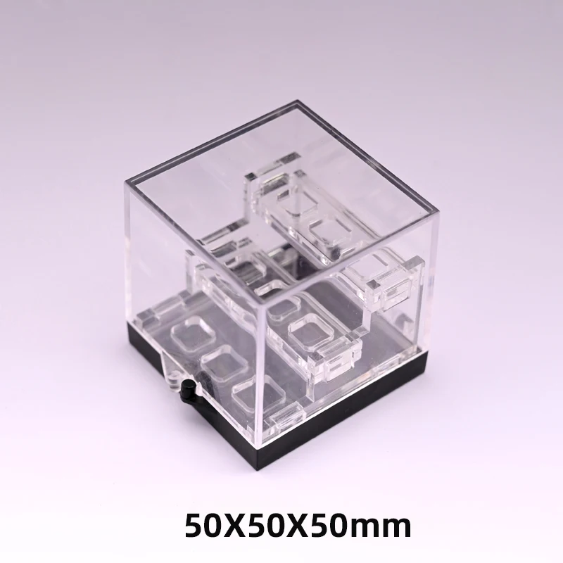 Medium acrylic three-layer crystal raw stone display box mine standard crystal storage box raw ore display rack