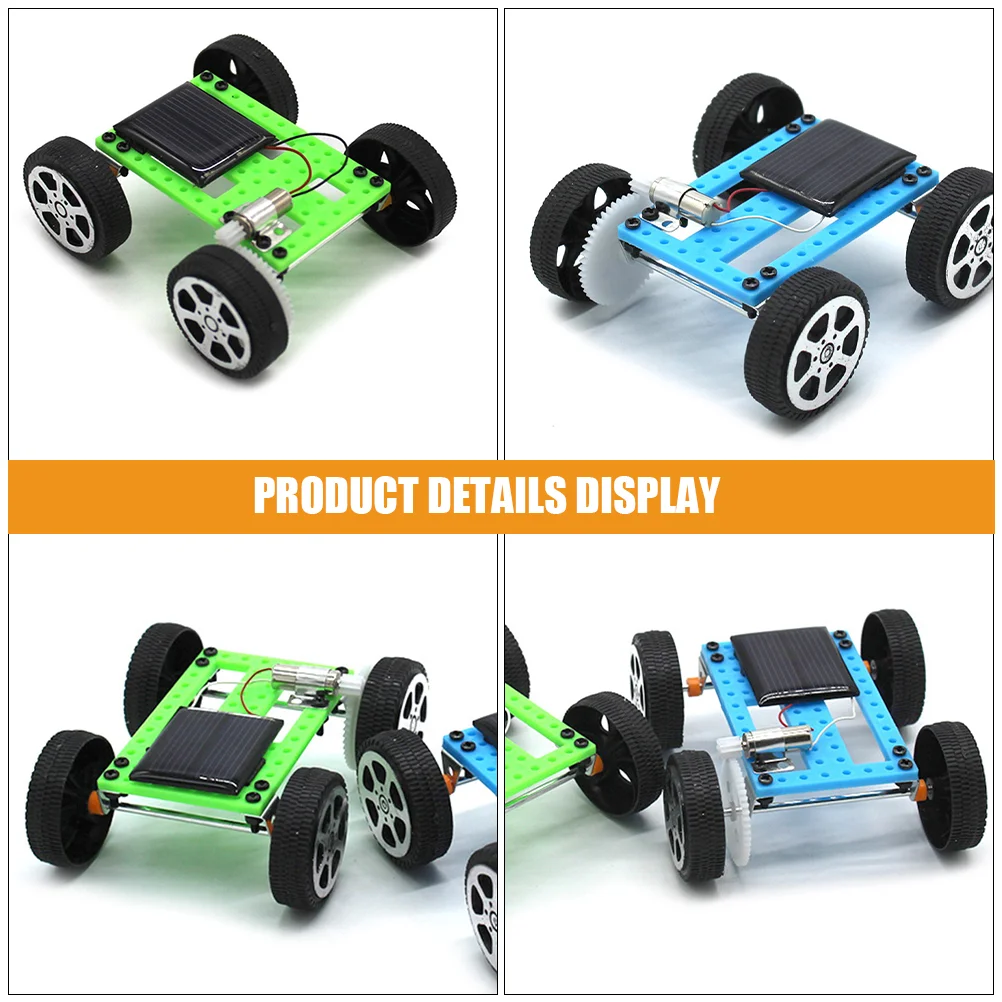 2 Pcs Solar Mars Rover Toy Cars System Building Girl Toys Abs Assemble Child Power