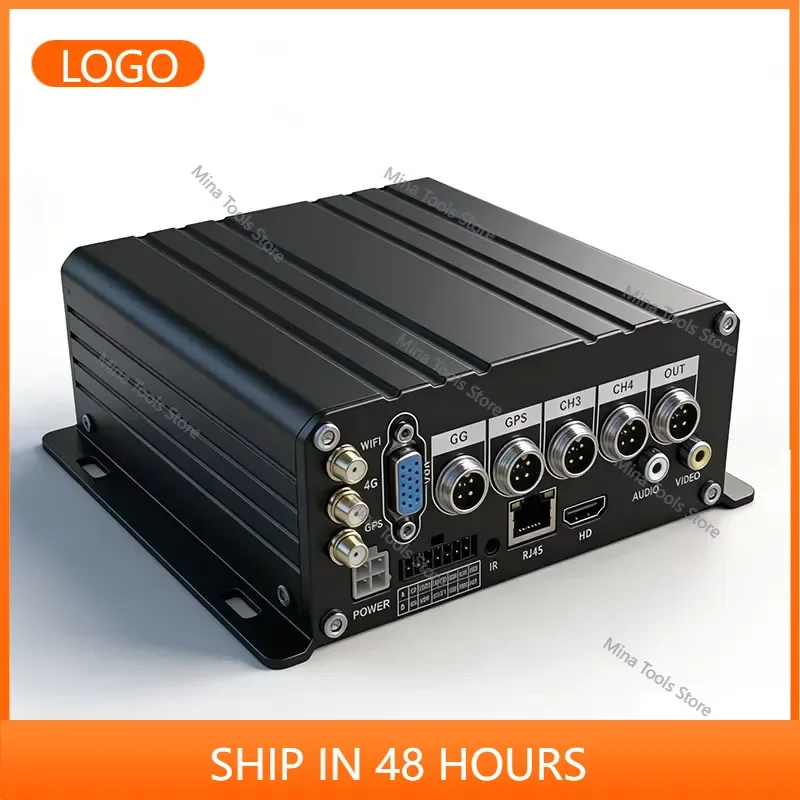 DC8-36V 4CH Hard Disk MDVR Linux AHD 1080P H.264 4G WiFi Fuel Level Sensor Optional Truck Fleet Management