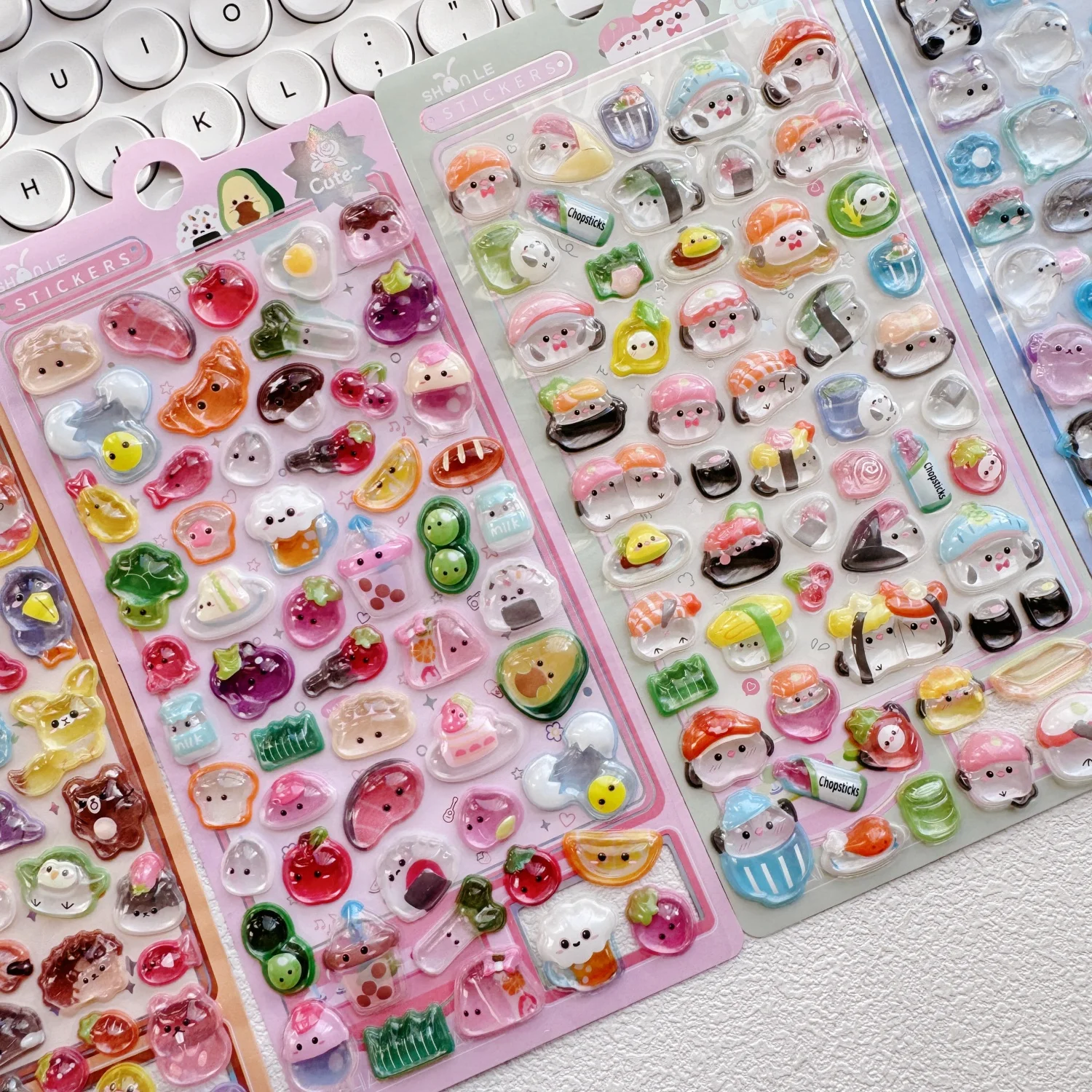 

Kawaii животные закуски суши мультфильм 3D рельефные наклейки Скрапбукинг DIY журналы канцелярские принадлежности декор для дневника школьные милые наклейки