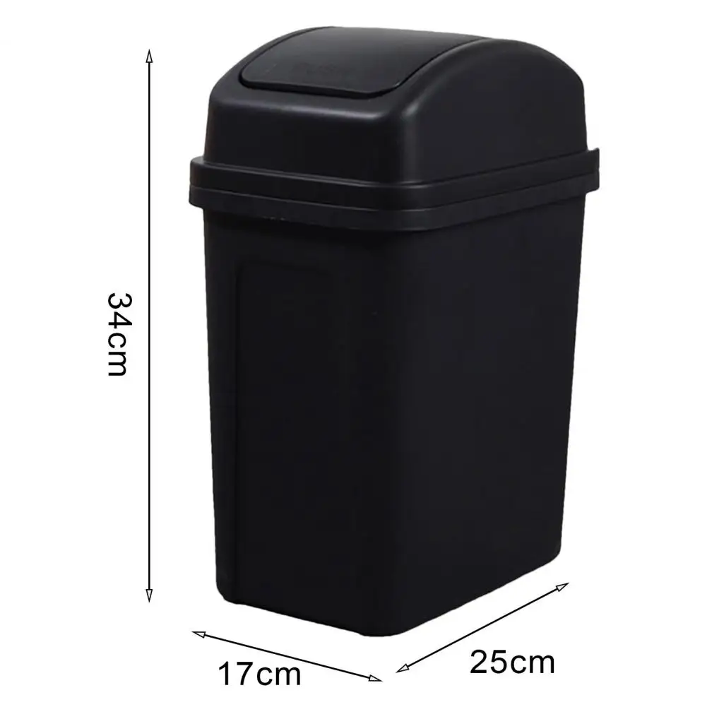 Garbage with Swing Lid Dual Swing Lid Trash Capacity Swing Cover Garbage for Home Kitchen Hotel Office Durable for Bathroom