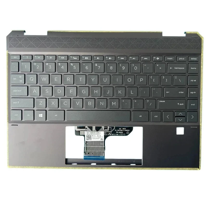 A+ New Brown/Blue Color Palmrest With US Backlit Keyboard For HP Spectre X360 13-AP Series