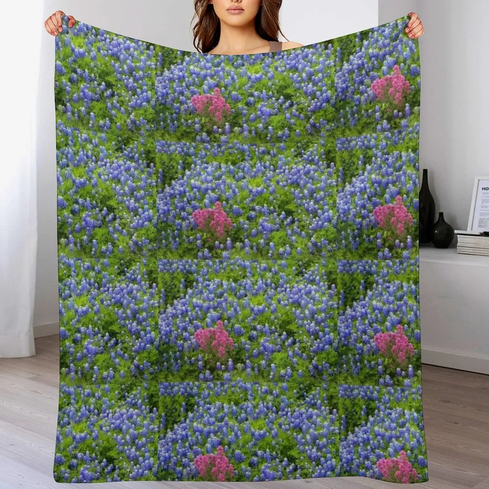 

New Prairie Paintbrush and Bluebonnets Throw Blanket Luxury Thicken For Baby Blankets