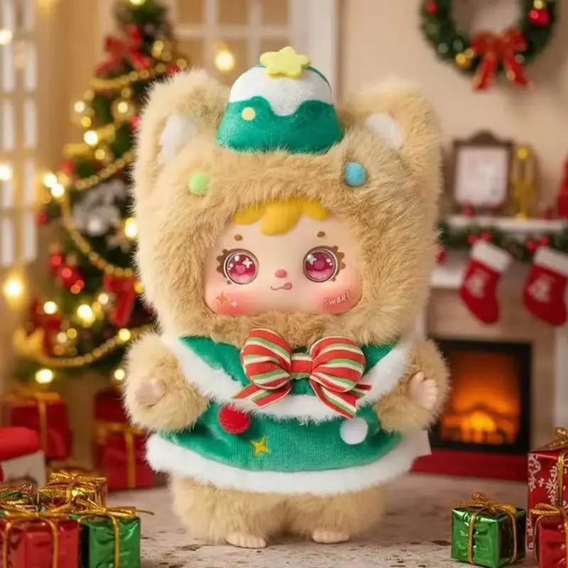 

Новая оригинальная серия Samuel Happy Christmas Night, слепая коробка, милая плюшевая кукла, игрушка, сумка, подвески-сюрприз, Рождественский подарок для девочки