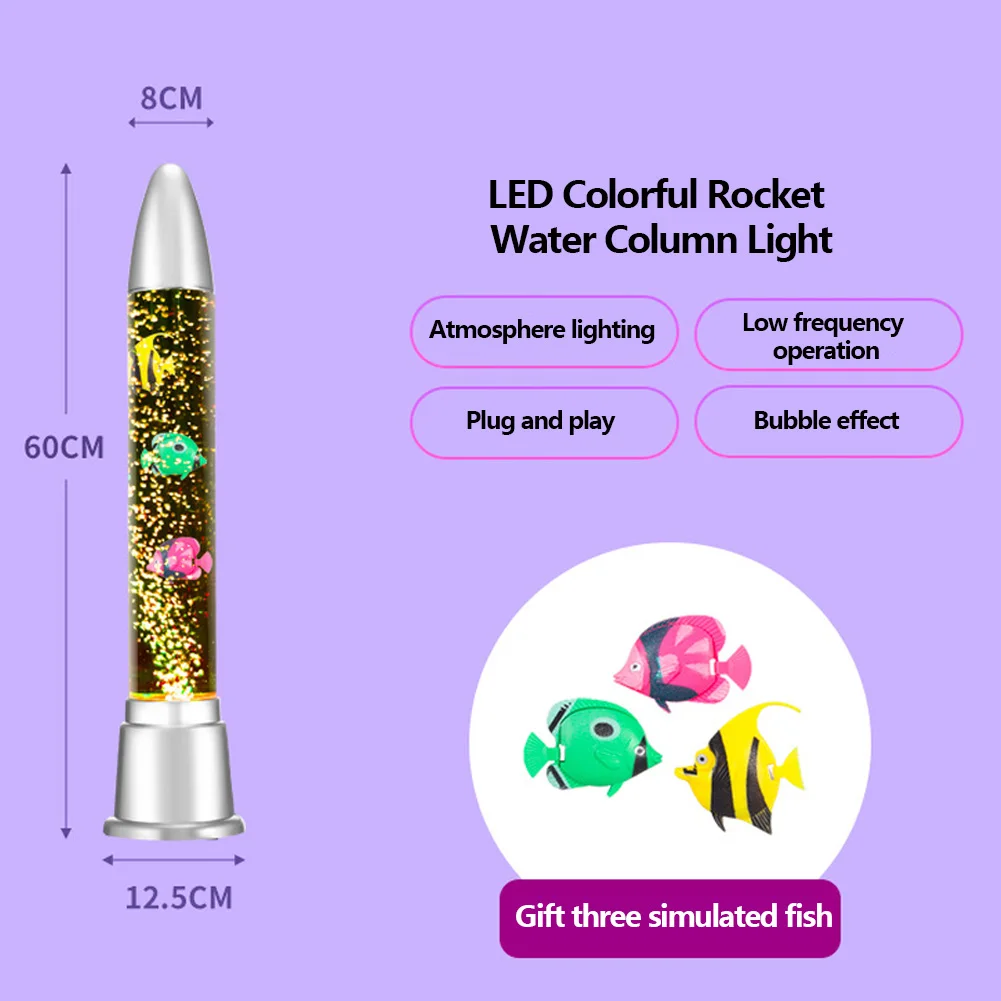 LED 분위기 테이블 램프, 색상 변경 인공 어항 램프, 거실 장식용 가짜 수족관 램프