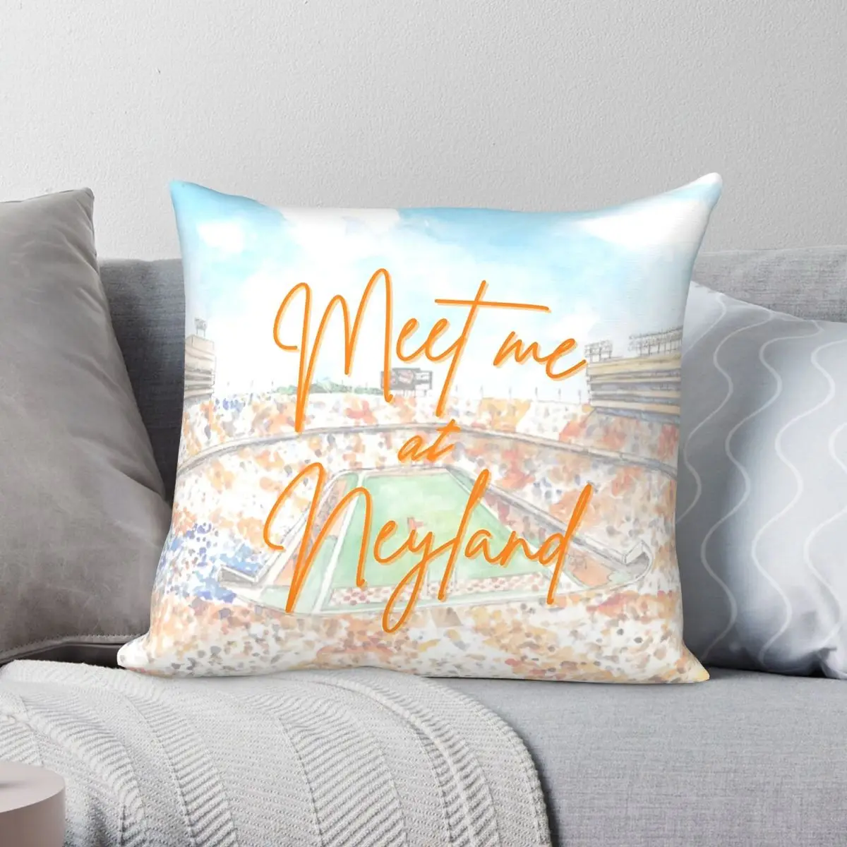 Meet Me At Maryland Pillowcase Polyester Linen Velvet Pattern Zip Decor Throw Pillow Case Sofa Seater Cushion Case