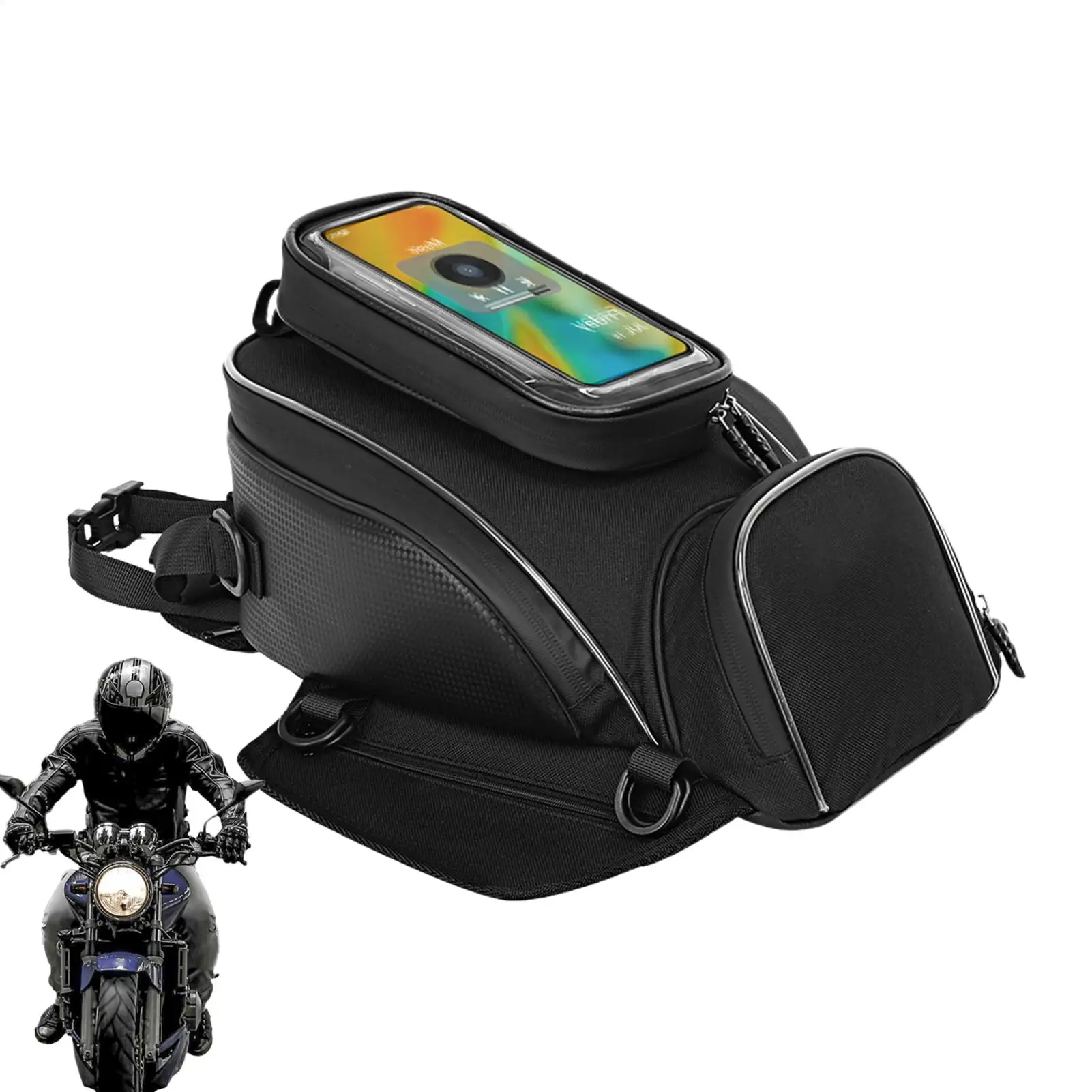 

Motorcycle Fuel Tank Bag Touchable Navigation Magnet bag Waterproof Motor Tank Bag Touch Screen Phone Pouch riding equipment