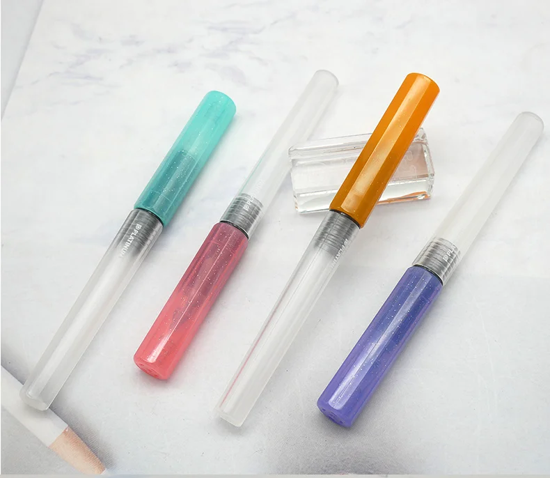Ji Yu Limited Little Meteor Student Pen, mattierter sechseckiger Stifthalter, verschiebbarer Siegel, Stiftkappe, eine Aufnahme japanischer Platin – Detail 13