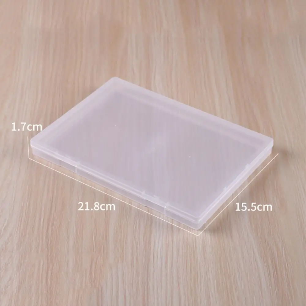 Rectangle Box Case Container Case Rectangular Plastic Clear Storage Box Eco-friendly Flat Transparent 4 Sizes Table Organizer