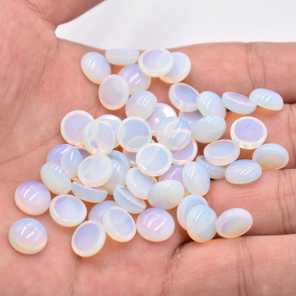 Großhandel 50 Stück/Lot Modische, hochwertige 10mm gemischte runde CAB-CABOCHON Natursteinperlen für Schmuckzubehör, kostenloser Versand – Detail 30